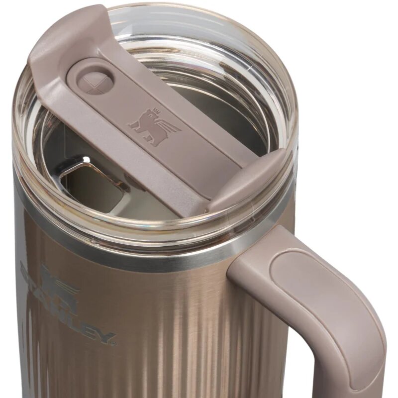 Stanley Quencher H2.O FlowState™ Fluted Tumbler lonček iz nerjavečega jekla s slamico srednja Pale Gold Shine 1 kos
