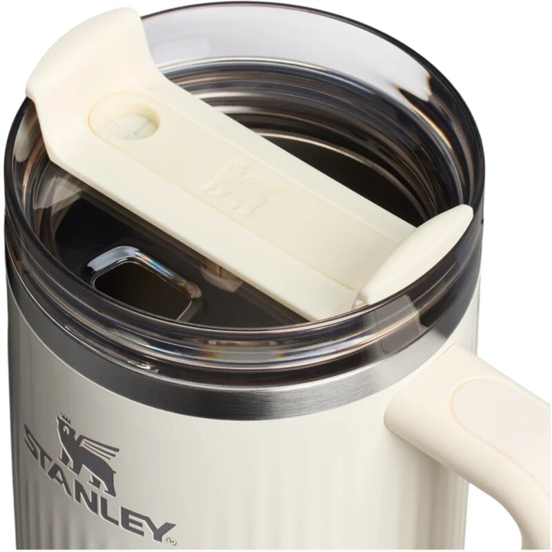 Stanley Quencher H2.O FlowState™ Fluted Tumbler lonček iz nerjavečega jekla s slamico velik Cream Gloss 1 kos