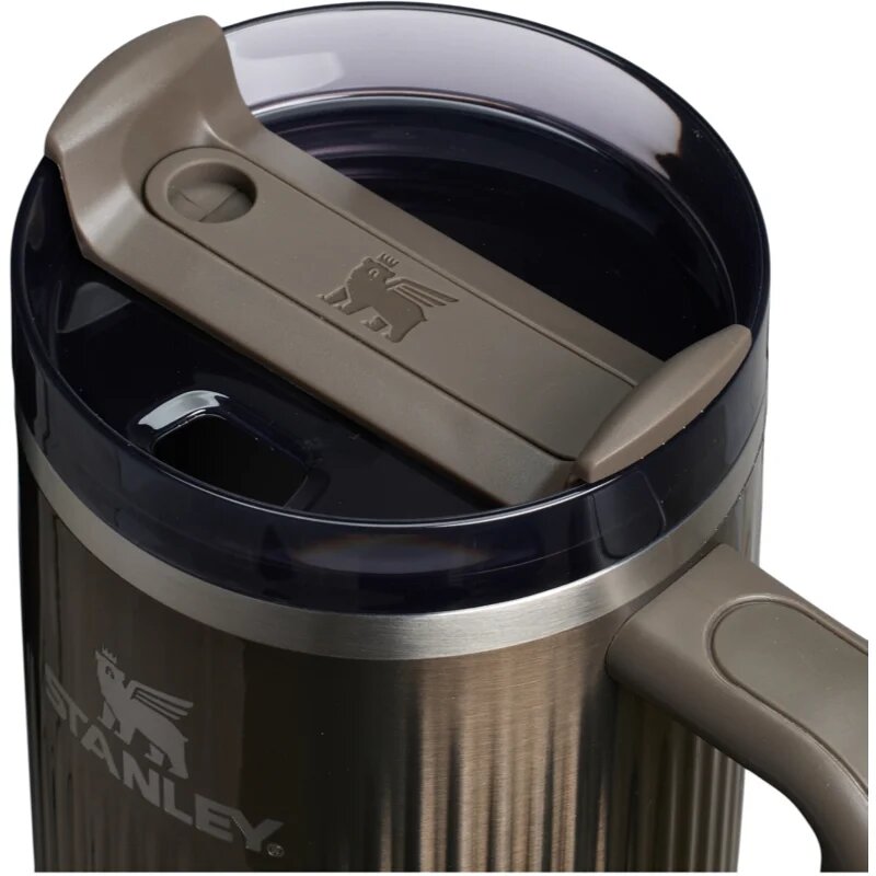 Stanley Quencher H2.O FlowState™ Fluted Tumbler lonček iz nerjavečega jekla s slamico velik Gunmetal Shine 1 kos