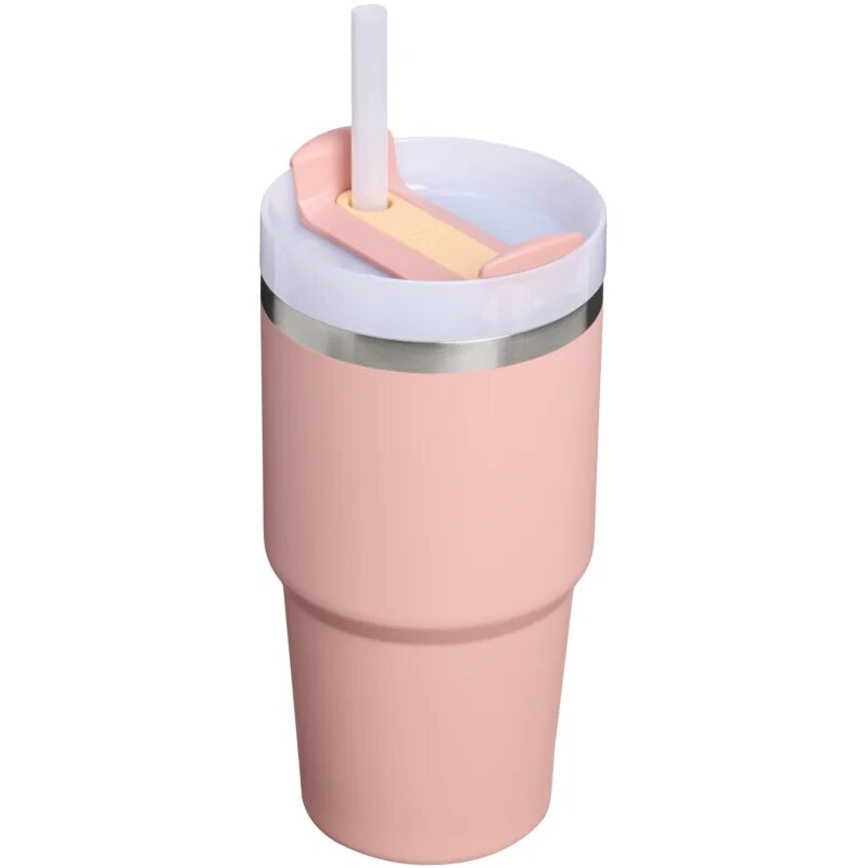 Stanley Quencher H2.O FlowState™ Tumbler lonček iz nerjavečega jekla s slamico majhen Peach Rose 1 kos