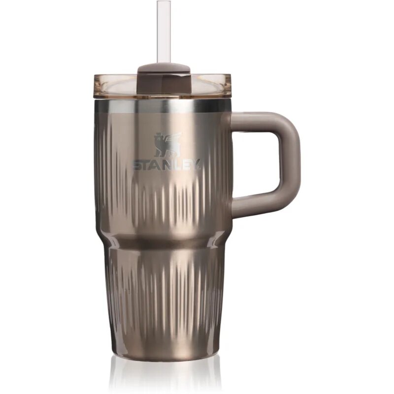 Stanley Quencher H2.O Fluted Tumbler lonček iz nerjavečega jekla s slamico majhen Pale Gold Shine 1 kos