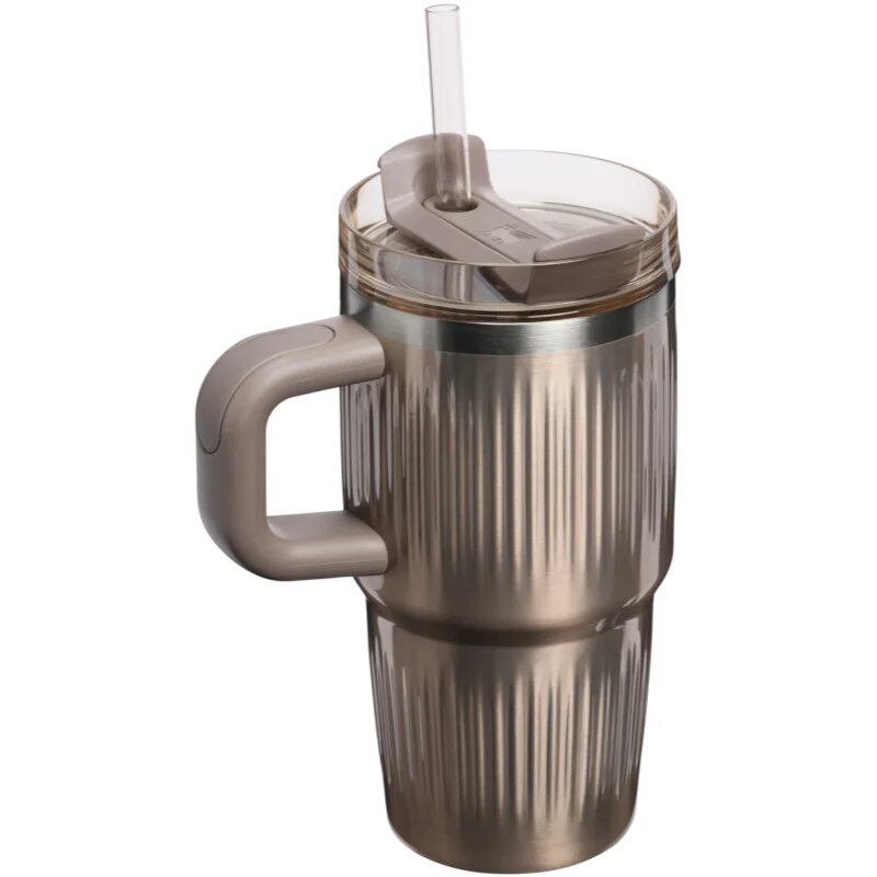 Stanley Quencher H2.O Fluted Tumbler lonček iz nerjavečega jekla s slamico majhen Pale Gold Shine 1 kos