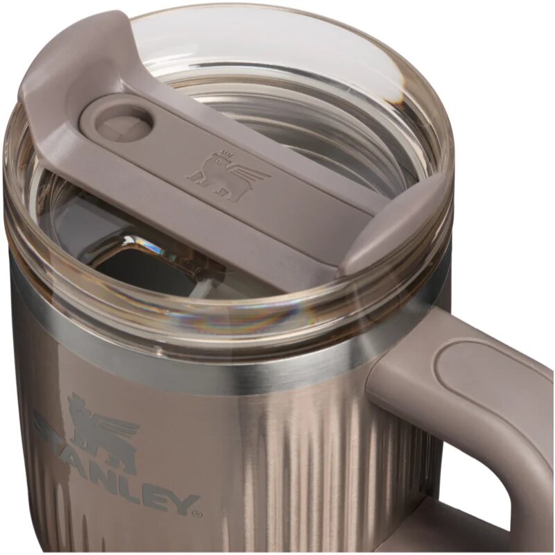Stanley Quencher H2.O Fluted Tumbler lonček iz nerjavečega jekla s slamico majhen Pale Gold Shine 1 kos