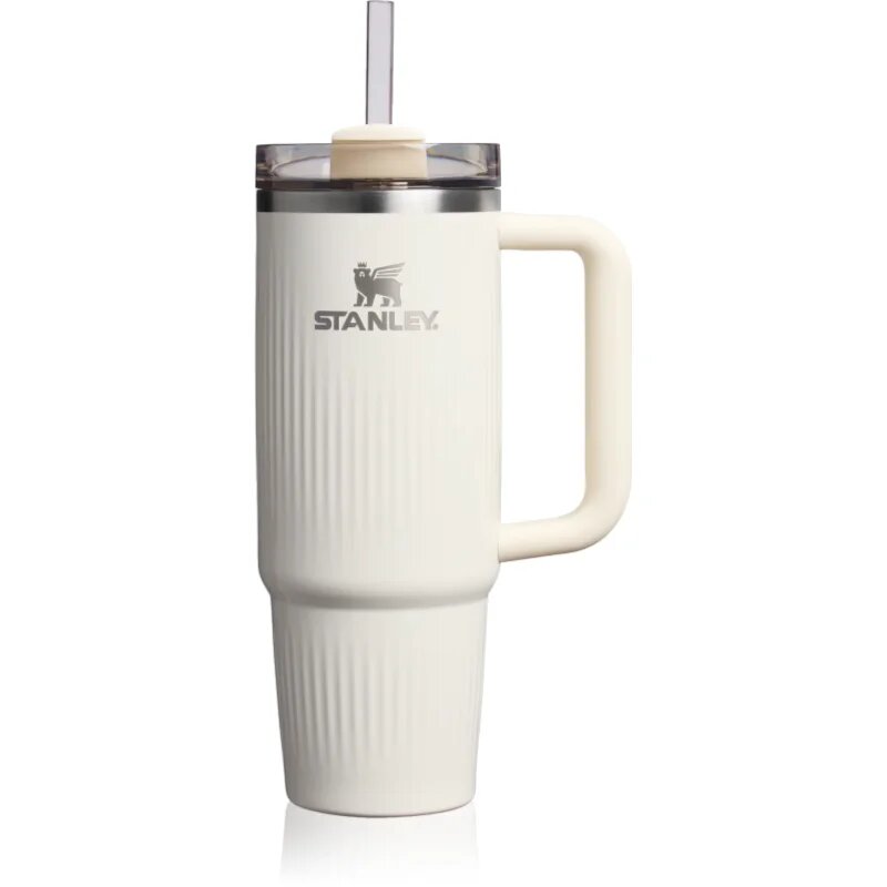 Stanley Quencher H2.O Fluted Tumbler lonček iz nerjavečega jekla s slamico velik cream gloss 1 kos
