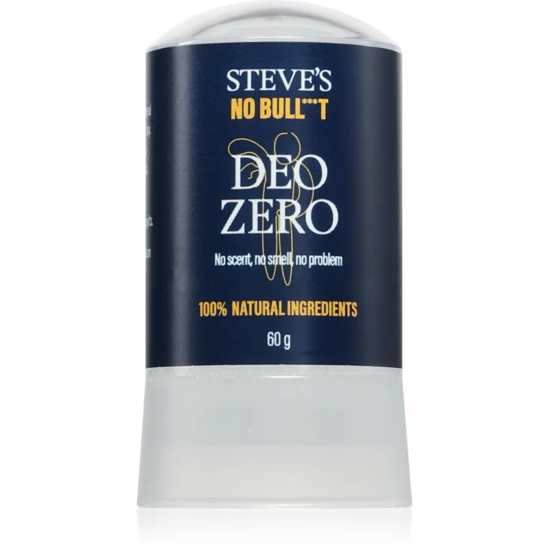 Steve's No Bull***t Deo Zero naravni trdi deodorant za moške in ženske 60 g
