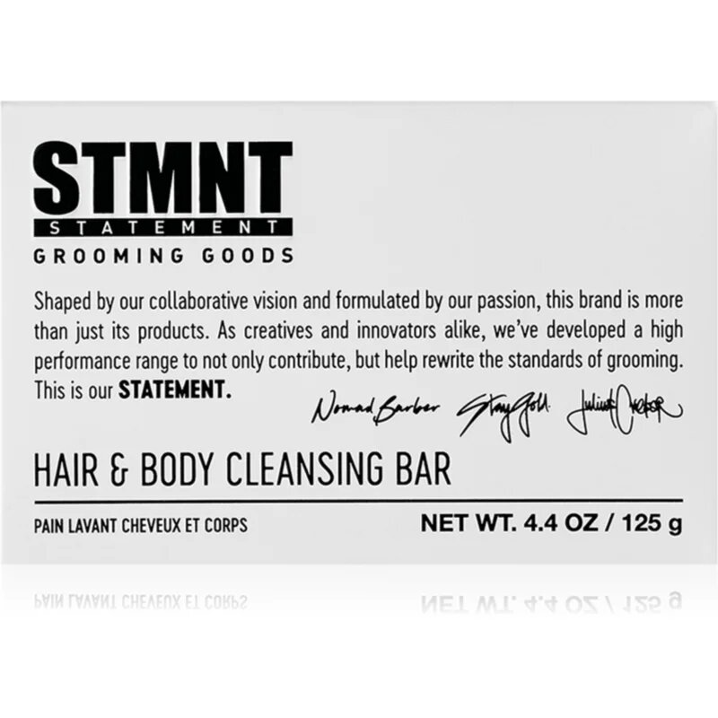 STMNT Care Hair & Body Cleansing Bar čistilno trdo milo za lase brado in telo 125 g
