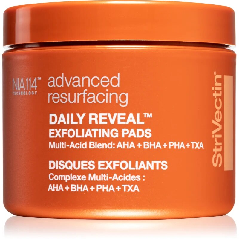 StriVectin Advanced Resurfacing Daily Reveal Exfoliating Pads eksfoliacijske blazinice za glajenje kože in zmanjšanje por 60 kos
