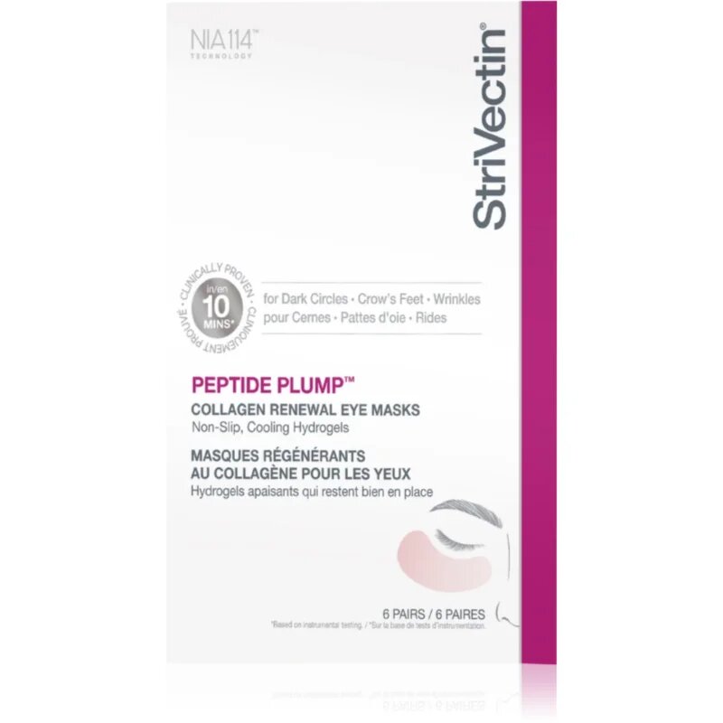 StriVectin Peptide Plump™ Collagen Renewal Eye Mask hidrogel maska za predel okoli oči 6 par