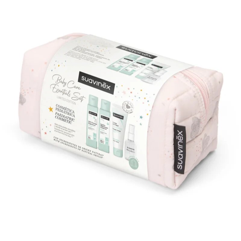 Suavinex Baby Care Essentials Set Pink Potovalni set za otroke