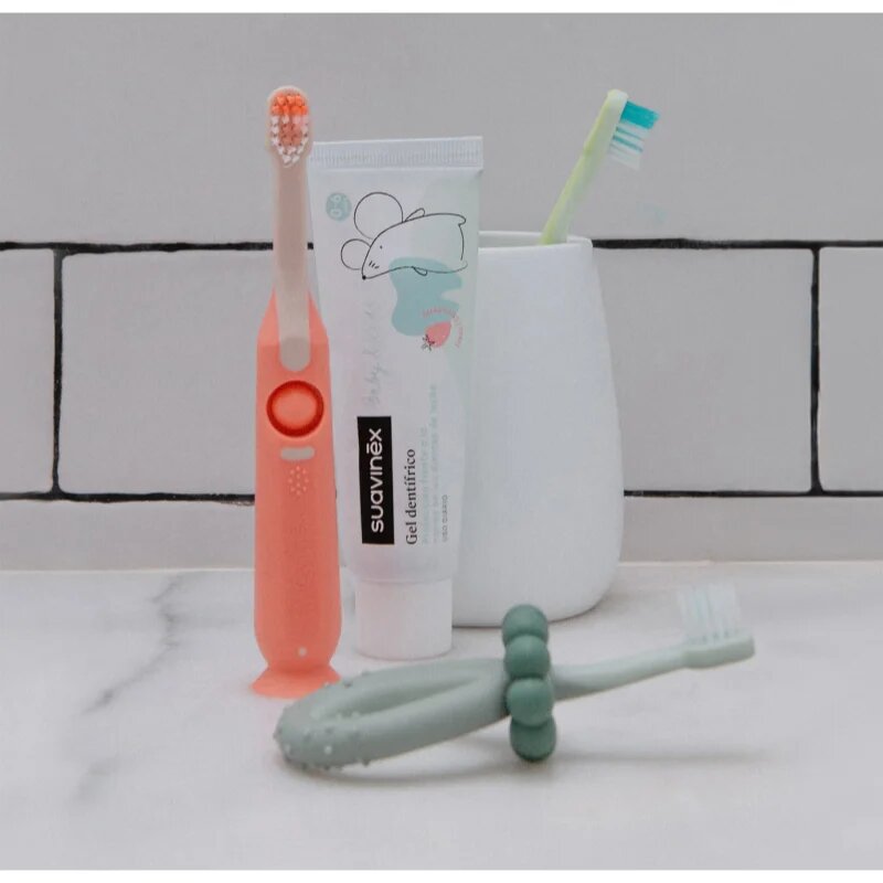 Suavinex Baby & Kids My First Dental Care Set darilni set za dojenčke in otroke Pink
