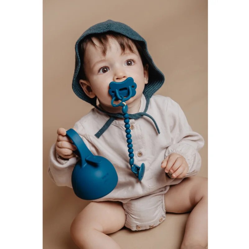 Suavinex Colour Essence Soother Holder držalo za dudo Ocean Blue 1 kos