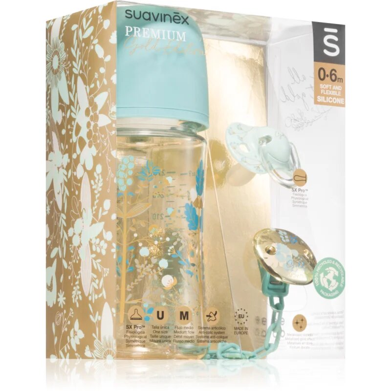 Suavinex Gold Premium Gift Set Blue darilni set za dojenčke