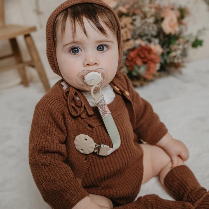 Suavinex Poetry Soother Ribbon Clip držalo za dudo Creamy 1 kos