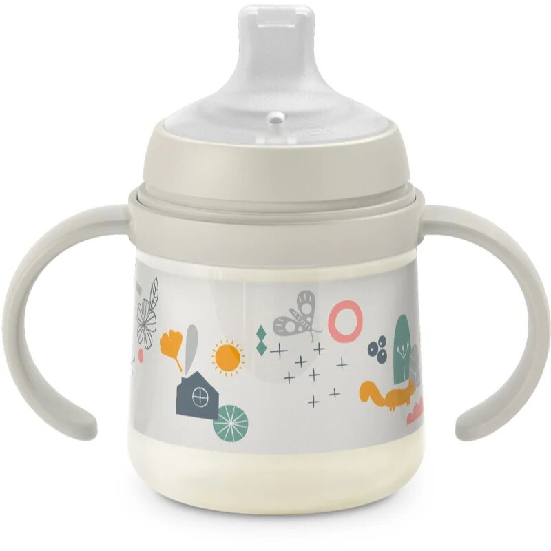 Suavinex Walk First steklenička za otroke z ročaji 6 m+ Cream 1 kos