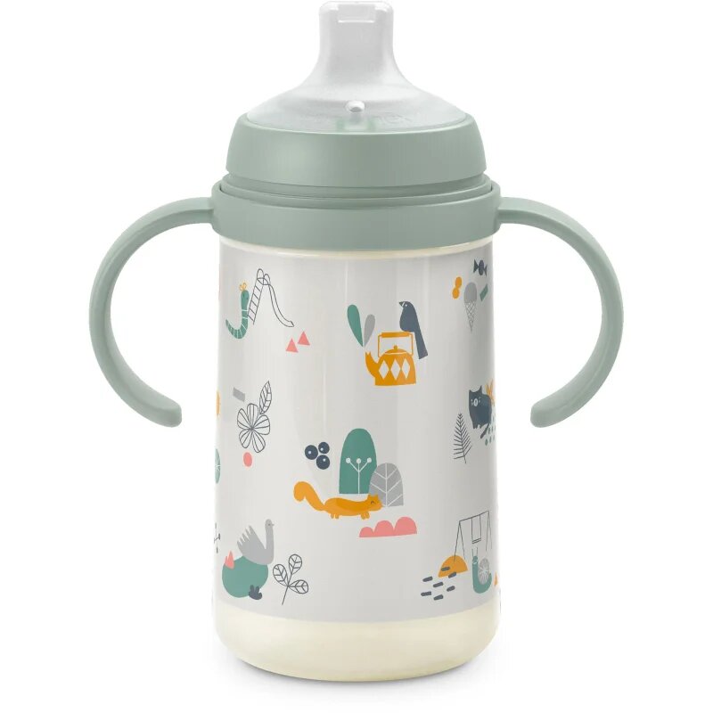 Suavinex Walk Second steklenička za otroke z ročaji 6 m+ Green 1 kos