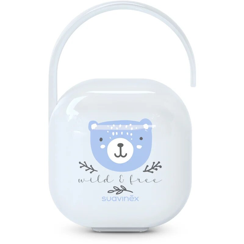 Suavinex Wild & Free Soother Holder škatlica za dudo Blue 1 kos