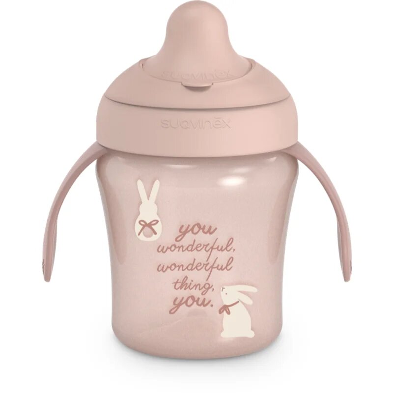 Suavinex Wonderland Learning Cup otroški lonček Pink 200 ml