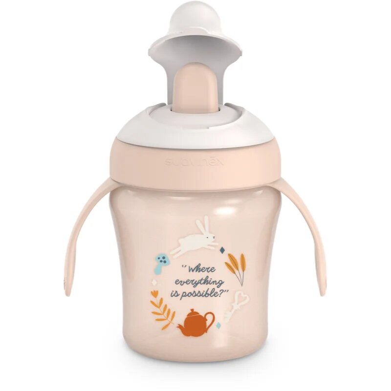 Suavinex Wonderland Learning Cup otroški lonček Rose 1 kos