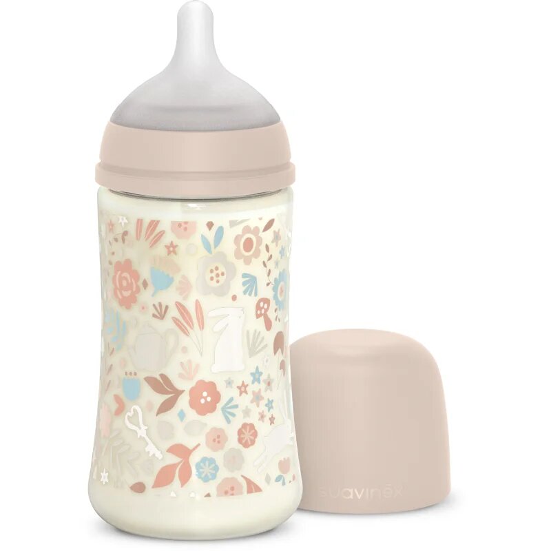 Suavinex Wonderland SX Pro Physiological Anti-Colic steklenička za dojenčke M Medium Flow 3 m+ Liberty Pink 1 kos