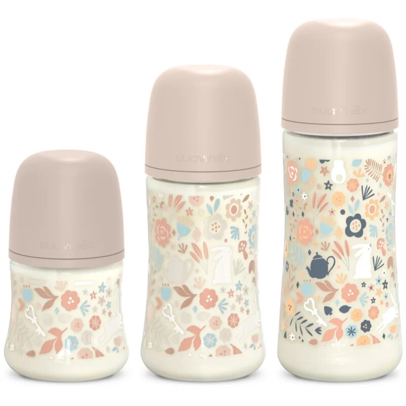 Suavinex Wonderland SX Pro Physiological Anti-Colic steklenička za dojenčke M Medium Flow 3 m+ Liberty Pink 1 kos