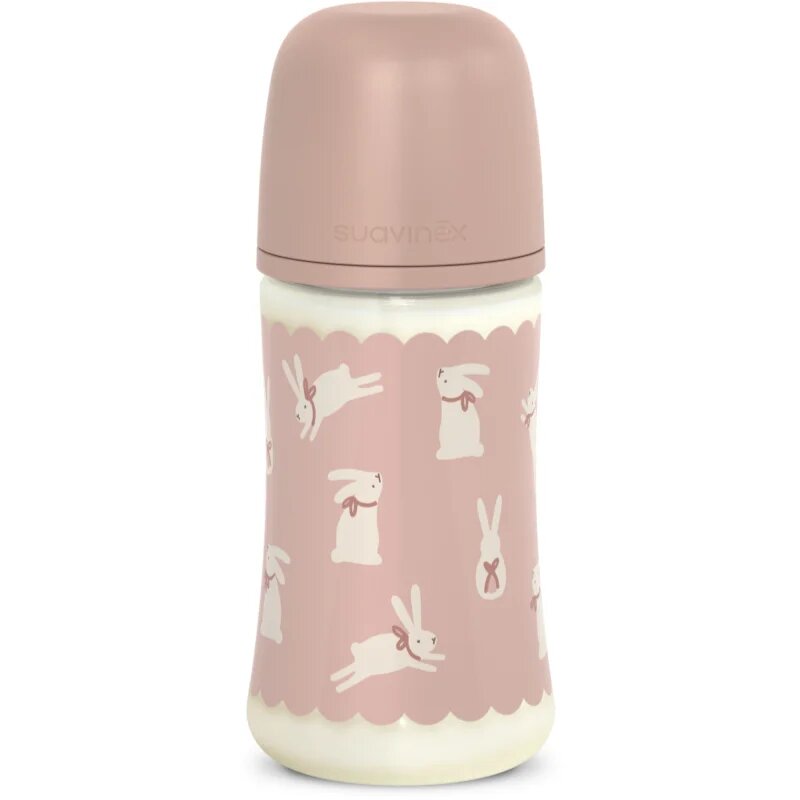 Suavinex Wonderland SX Pro Physiological Anti-Colic steklenička za dojenčke M Medium Flow 3 m+ Pink Bunny 270 ml
