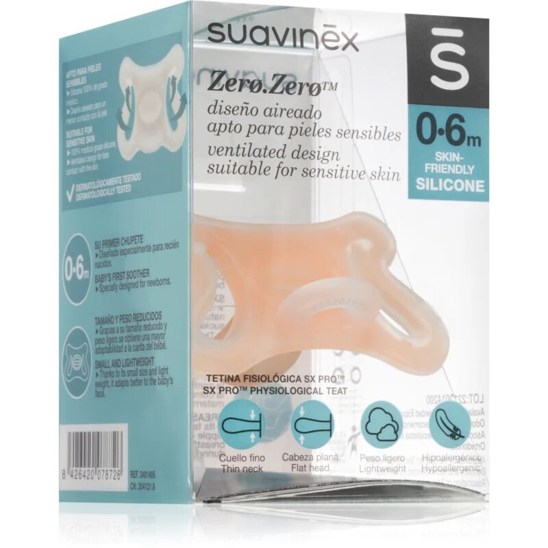 Suavinex Zero Zero Physiological Teat duda 0-6 m 1 kos