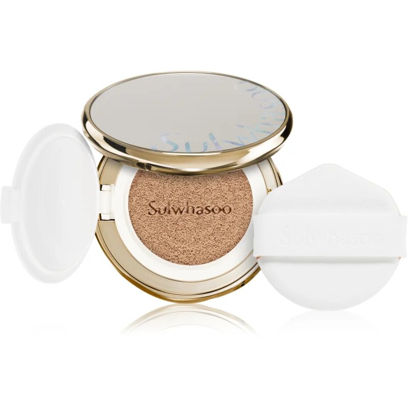 Sulwhasoo Perfecting Cushion dolgoobstojni tekoči puder v gobici SPF 50+ + nadomestno polnilo odtenek 17N1 Vanilla 2x15 g