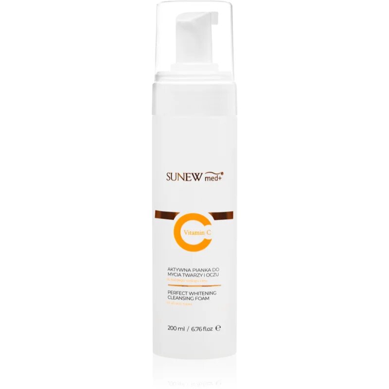 SUNEWMED+ Active Foaming Cleanser Face and Eye Makeup Removal čistilna pena za odstranjevanje ličil z vitaminom C 200 ml