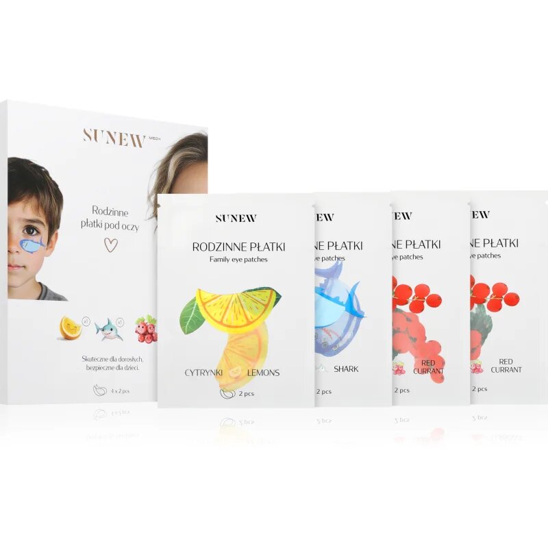 SUNEWMED+ Family Eye Patches regeneracijske hidrogel blazinice za predel pod očmi s ceramidi 4x2 kos