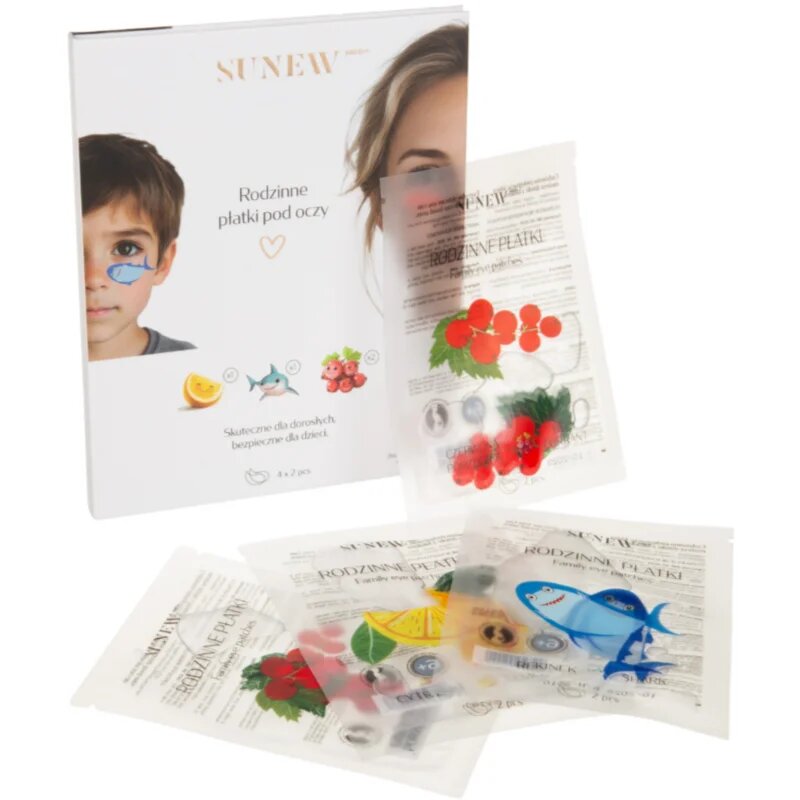SUNEWMED+ Family Eye Patches regeneracijske hidrogel blazinice za predel pod očmi s ceramidi 4x2 kos