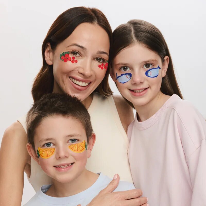 SUNEWMED+ Family Eye Patches regeneracijske hidrogel blazinice za predel pod očmi s ceramidi 4x2 kos