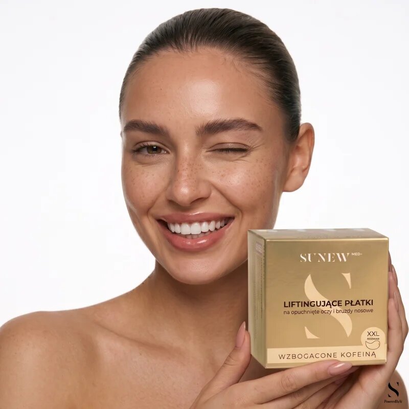 SUNEWMED+ Lifting Eye Patches with Caffeine XXL size gelaste blazinice za učvrstitev kože za pod oči s kofeinom 60 kos