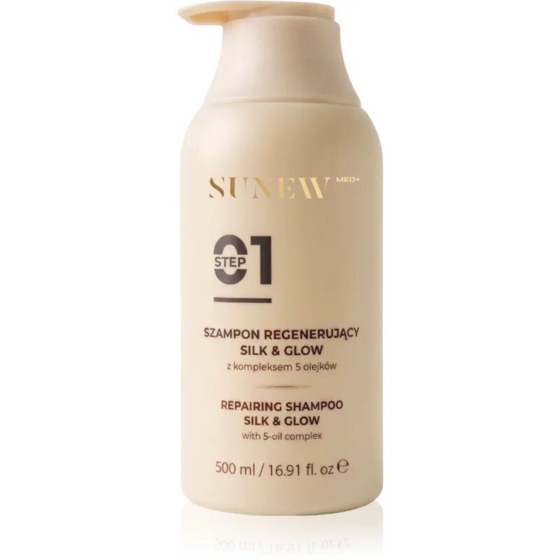 SUNEWMED+ Silk & Glow Repairing Shampoo globinsko regeneracijski šampon 500 ml