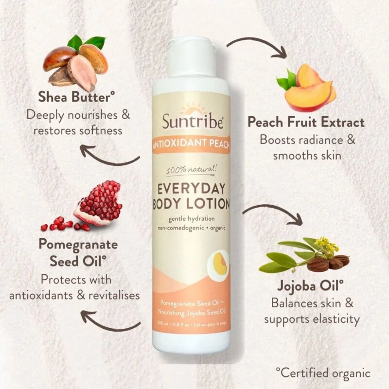 Suntribe Everyday Body Lotion Antioxidant Peach vlažilni losjon za telo 200 ml