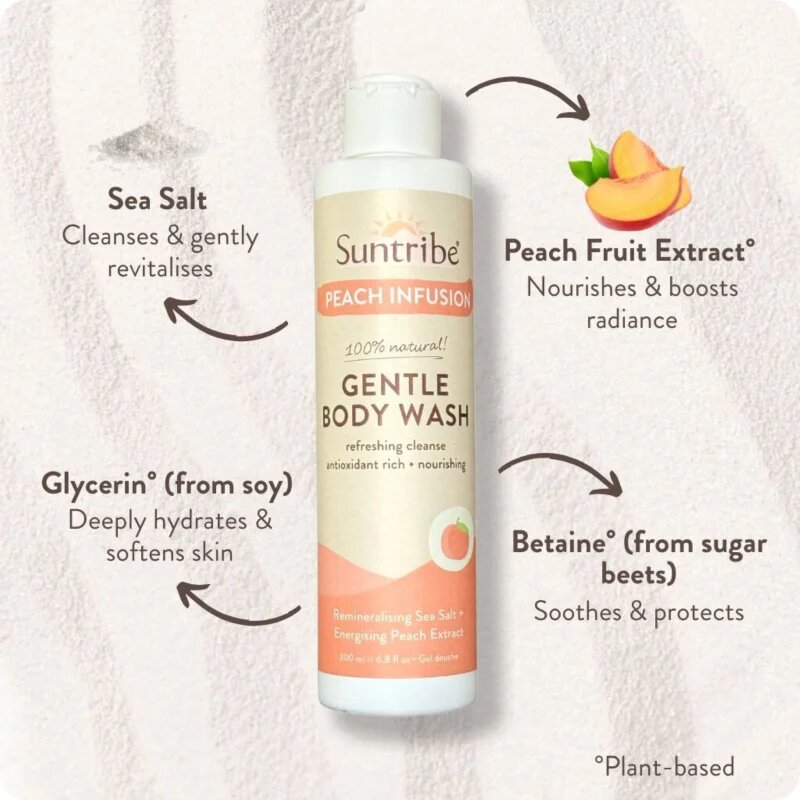 Suntribe Gentle Body Wash nežni gel za prhanje z breskovim izvlečkom 200 ml