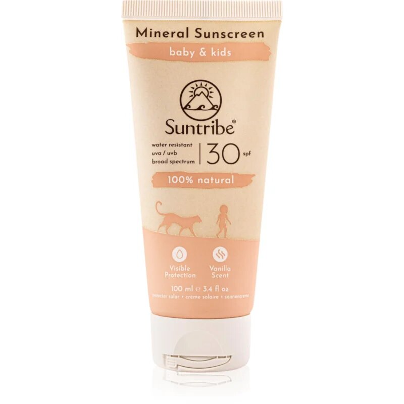 Suntribe Kids Mineral Sunscreen mineralna zaščitna krema za obraz in telo za otroke 100 ml