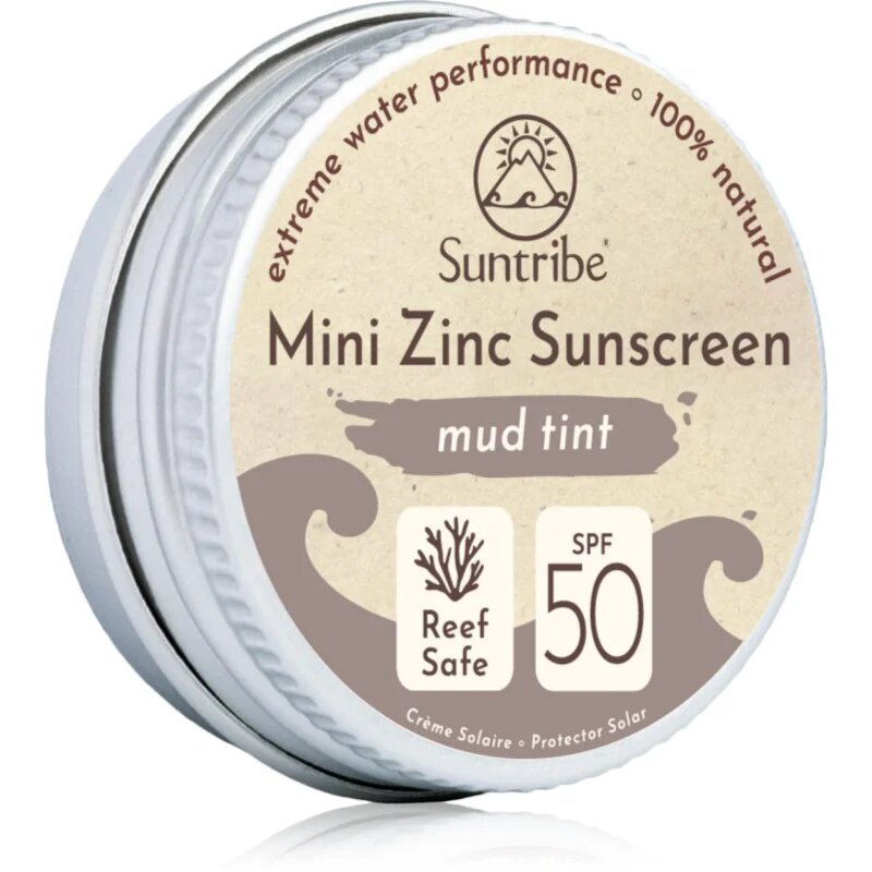Suntribe Mini Zinc Sunscreen mineralna zaščitna krema za obraz in telo SPF 50 Mud Tint 15 g