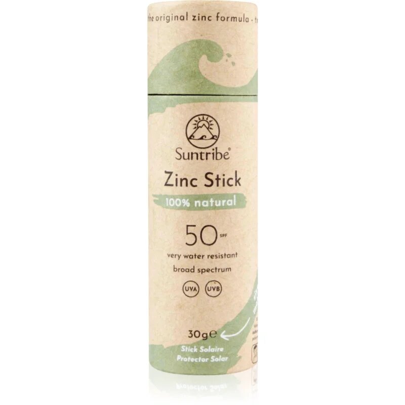 Suntribe Sports Zinc Stick mineralna zaščitna paličica za občutljive predele kože SPF 50 Mint Green 30 g
