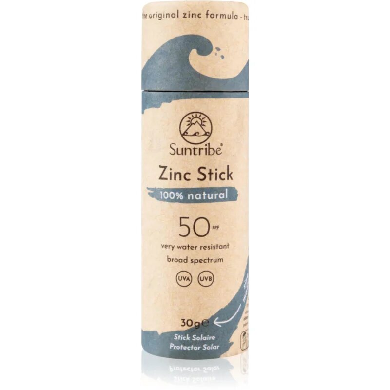 Suntribe Sports Zinc Stick mineralna zaščitna paličica za občutljive predele kože SPF 50 Ocean Blue 30 g