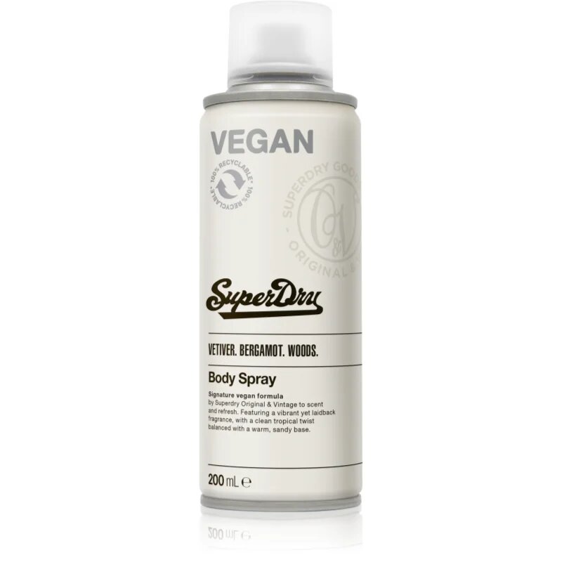 Superdry Vetiver. Bergamot. Woods. pršilo za telo za moške 200 ml