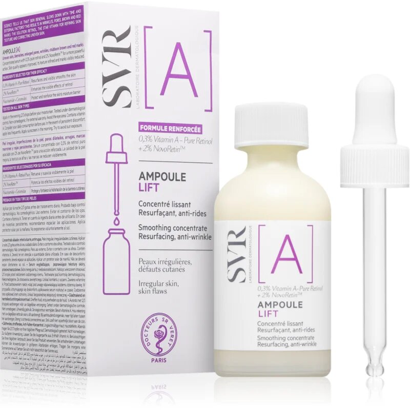 SVR Ampoule [A] Lift gladilni serum za redukcijo nepopolnosti kože 30 ml