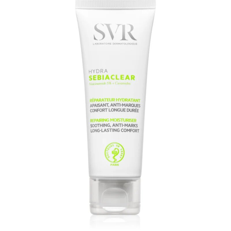 SVR Sebiaclear Hydra pomirjevalna in vlažilna krema za kožo z nepravilnostmi 40 ml