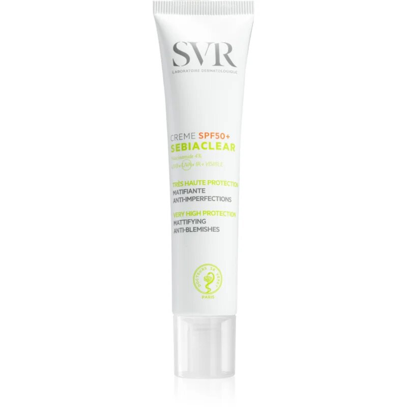 SVR Sebiaclear zaščitna matirajoča krema za obraz SPF 50+ 40 ml