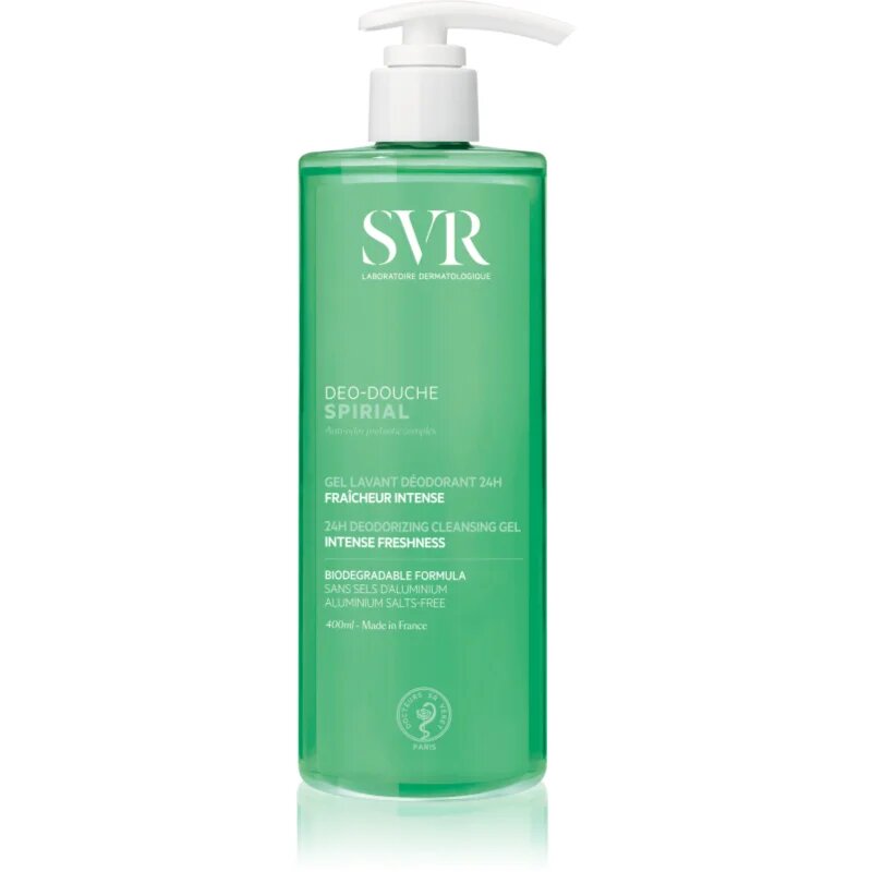 SVR Spirial Deo-Douche čistilni gel za obraz telo in lase za občutljivo kožo 400 ml