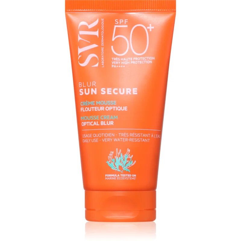SVR Sun Secure Blur zaščitna pena za poenotenje tona kože SPF 50+ 50 ml