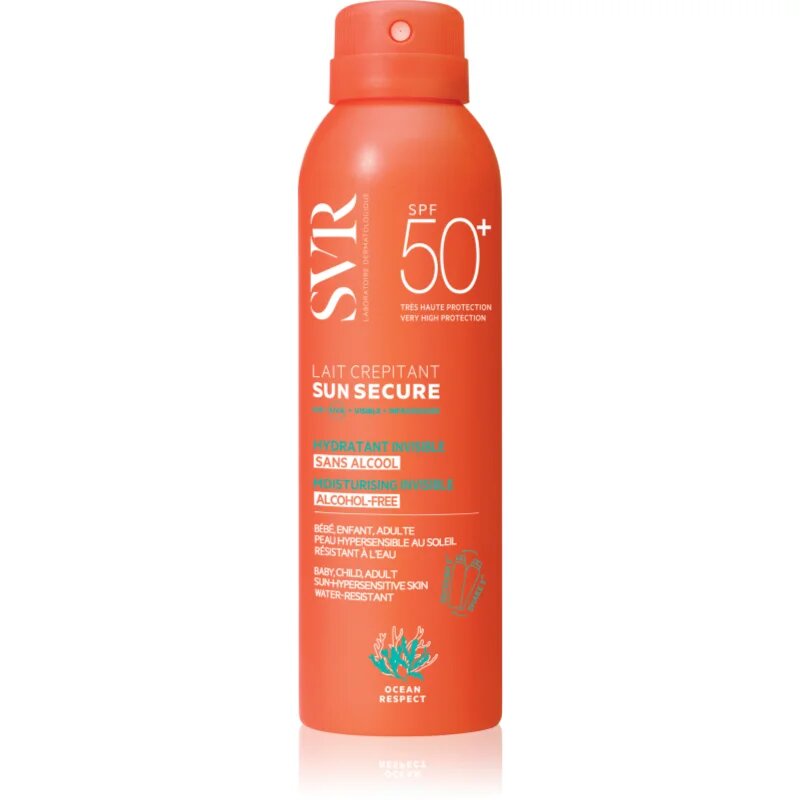 SVR Sun Secure Lait Crepitant losjon za sončenje v pršilu SPF 50+ 200 ml