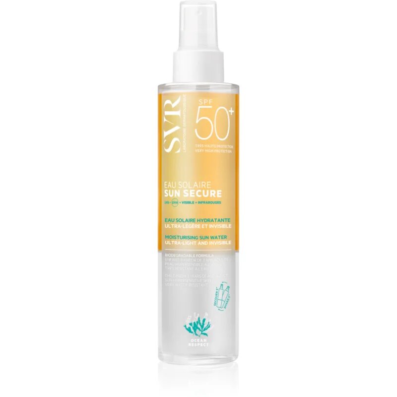 SVR Sun Secure Moisturising Sun Water vlažilno pršilo za sončenje SPF 50+ 200 ml