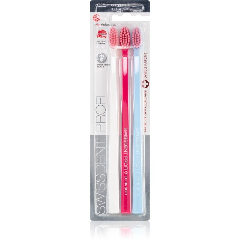 Swissdent Profi Gentle zobne ščetke ekstra soft 3 kos