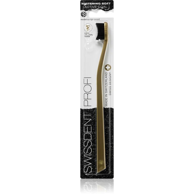Swissdent Whitening Gold Active Coal zobna ščetka 1 kos
