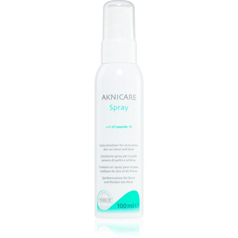Synchroline Aknicare CB emulzija v pršilu za zmanjševanje aken na prsih in hrbtu 100 ml